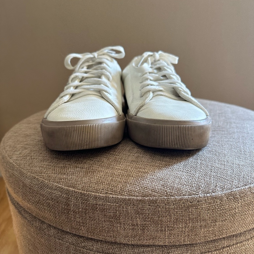 French Connection Cream Sneakers with Brown Sole - Picture 5 of 11